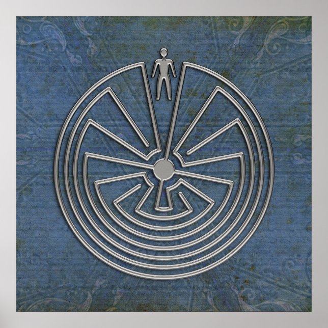 Póster O Homem no Maze - prata (Frente)