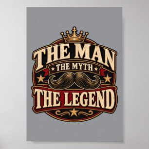 Poster O Homem O Mito A Lenda Pôster Vintage para Parede