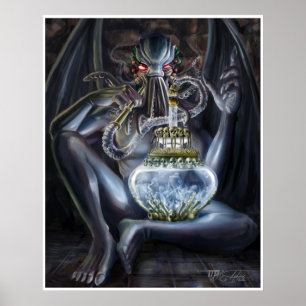 Póster O Hooka V2 de Cthulhu