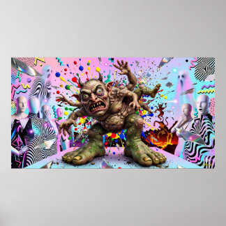 Poster O Hopgoblin do Design de Memphis