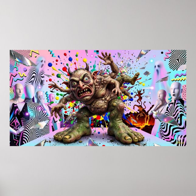 Poster O Hopgoblin do Design de Memphis (Frente)
