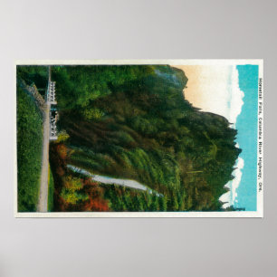 Póster O Horsetail cai no desfiladeiro do Rio Columbia