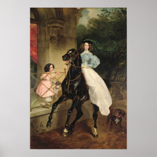 Poster O Horsewoman, retrato de Giovanina