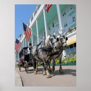 Póster O hotel grande - ilha de Mackinac, Michigan
