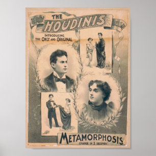 Póster O Houdinis, 'mudança da metamorfose em 3 segundos