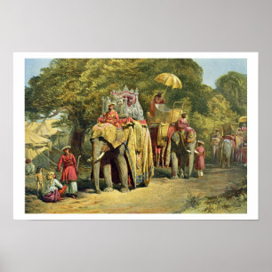 Póster O Howdah Governador-Geral do estado, 1863 (chromol