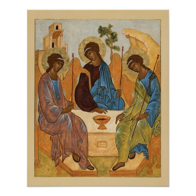 Póster O Ícone da Santíssima Trindade (Frente)