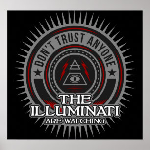 Póster O Illuminati está olhando não confia nenhum