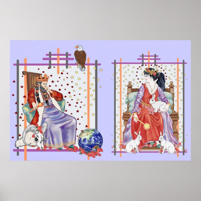 Póster O Imperador e Imperador do Tarot (Frente)