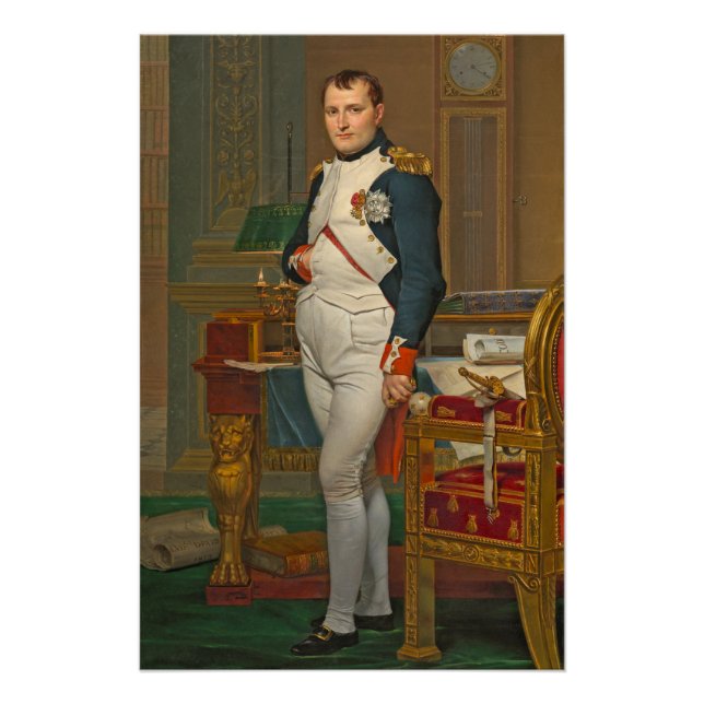 Póster O imperador Napoleão em seu estudo nas usinas (Frente)