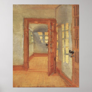 Poster O impressionismo do vintage, abriga o interior,