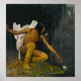 Poster O índio e a Lily George de Forest Brush