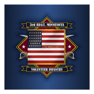 Póster ó Infantaria voluntária de Minnesota