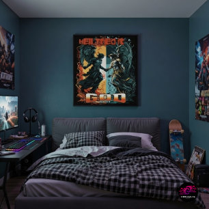 Póster O Inferno Tentou Que Deus Negasse A Fé Cristã