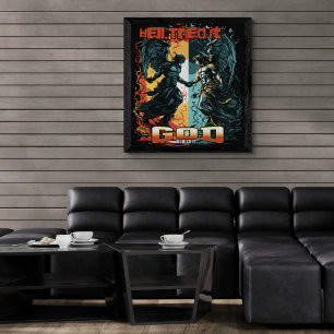 Póster O Inferno Tentou Que Deus Negasse A Fé Cristã