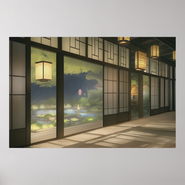 Poster O interior de uma casa acolhedora (Frente)