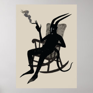 Poster O Intervalo do Diabo – Arte de Parede de Humor Neg