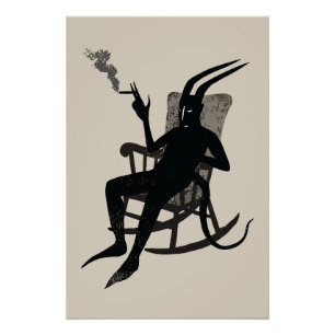 Póster O Intervalo do Diabo – Arte de Parede de Humor Neg