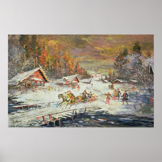 Póster O inverno russo, 1900-10 (Frente)