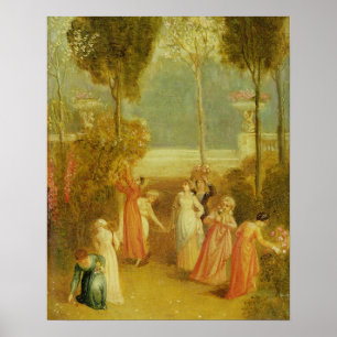 Poster O jardim, c.1820 (óleo no painel)