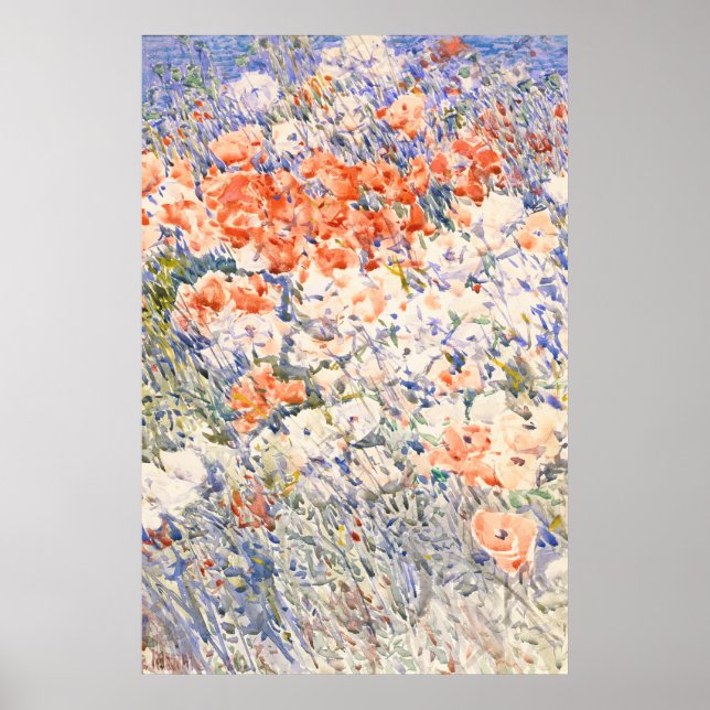 Poster O Jardim da Ilha de Childe Hassam. (Frente)