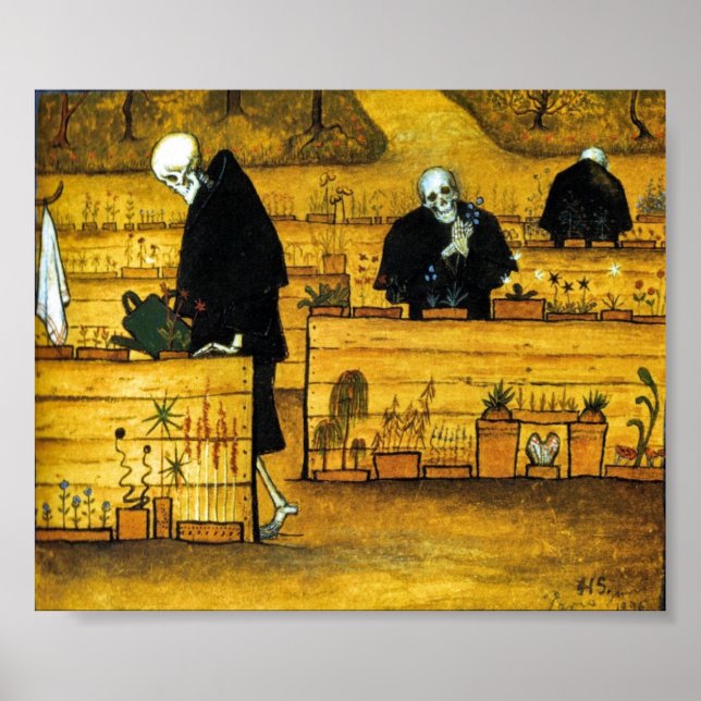 Poster O Jardim da Morte de Hugo Simberg 1896 (Frente)