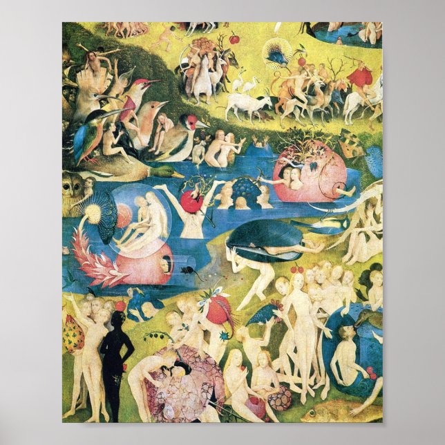 Poster O Jardim Das Delícias Terrenas Hieronymus Bosch (Frente)