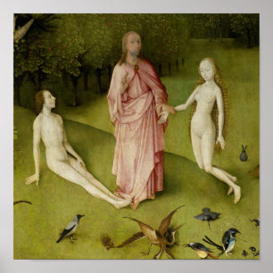 Póster O jardim de prazeres terrestres, século XV