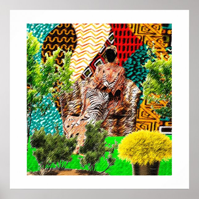 Poster O Jardim Dentro: Silhueta Afrocêntrica (Frente)