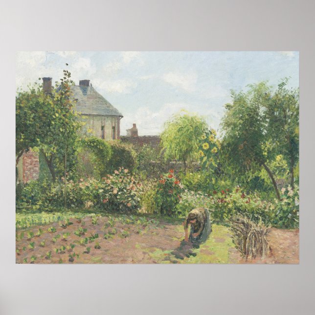 Poster O Jardim do Artista em Eragny Camille Pissaro (Frente)