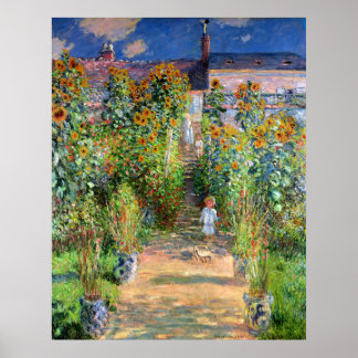 Póster O Jardim do Artista em Vetheuil, Claude Monet