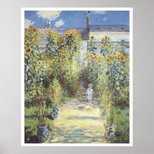 Póster O jardim do artista em Vetheuil, Claude Monet 1880