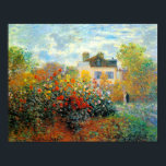 Póster O Jardim do Monet na Argenteuil Fine Art<br><div class="desc">O Jardim do Monet na Argentina é uma pintura paisagista do impressionismo feita pelo artista francês Claude Monet c. 1873,  mostrando um belo jardim contra um céu azul com ele e sua esposa juntos no fundo.</div>