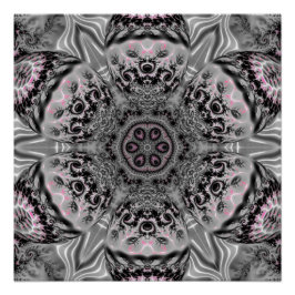 Póster O Jardim Fractal Prateado