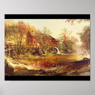 Póster O jaspe velho F. Cropsey_Landscapes do vermelho