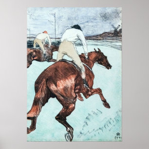 Poster O Jockey desenho de Henri de Toulouse-Lautrec