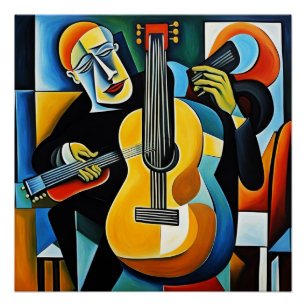 Póster O Jogador De Violão Engraçado