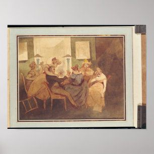 Poster O jogo de cartas, depois de 1830