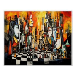 Póster O jogo de xadrez