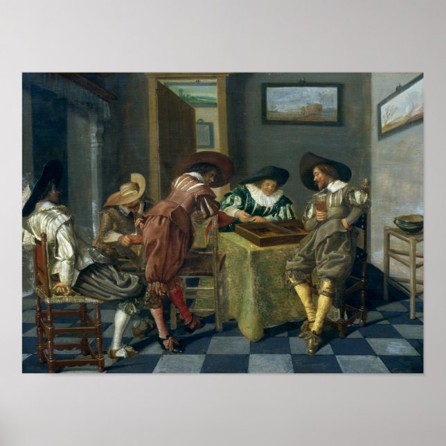 Póster O jogo do gamão (Frente)