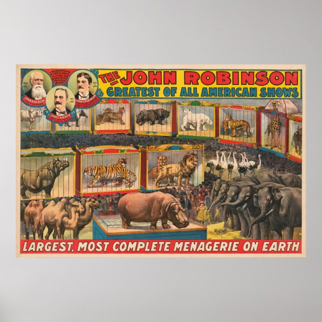 Poster O John Robinson Maior, A Menagerie Mais Completa (Frente)