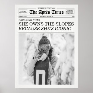 Poster O Jornal The Apres Times Ela É a Dona das Encostas