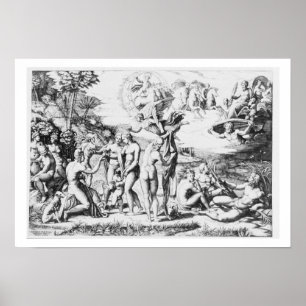 Poster O julgamento de Paris, após Raphael (gravura)