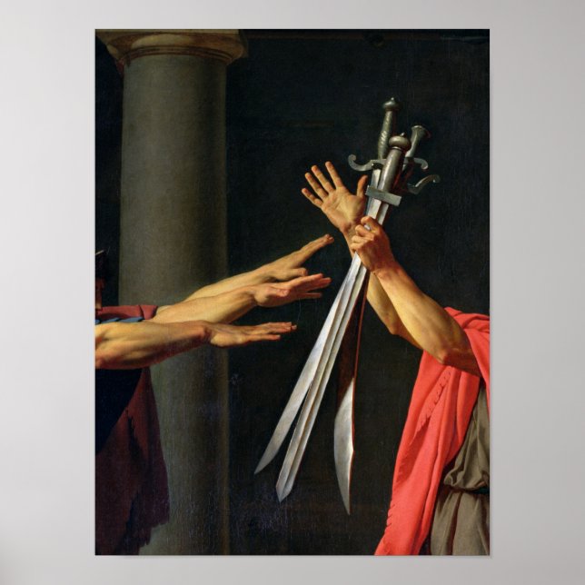 Póster O Juramento de Horatii, 1784 (Frente)