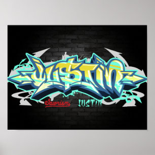 Póster O Justin conhecido nos grafites