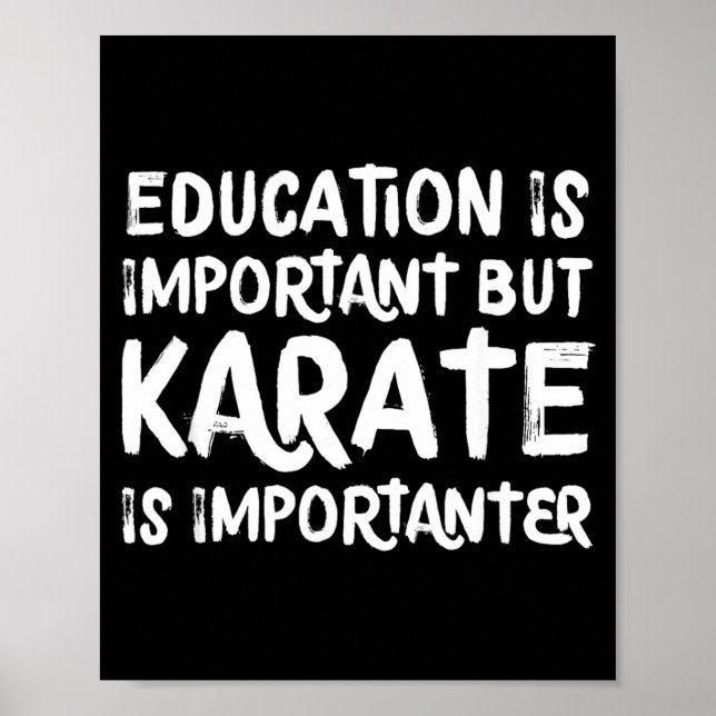 Poster O Karate É Mais Importante Escola Engraçada de Esp (Frente)