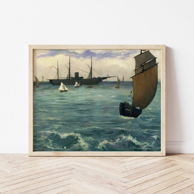 Poster O "Kearsarge" em Boulogne | Édouard Manet (Criador carregado)
