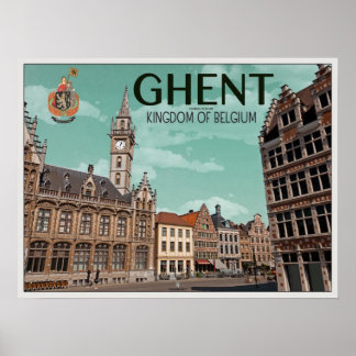 Poster O Korenmarkt - Ghent