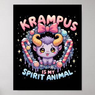 Poster O Krampus É O Meu Animal Espiritoso, Doido Festivi