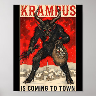 Poster O Krampus Está Chegando à Cidade Natal Terror Feri